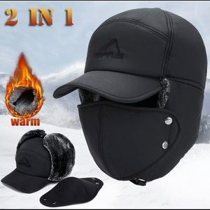 NWT ❄️ Winter Fleece Soft Hat W/ Mask.
